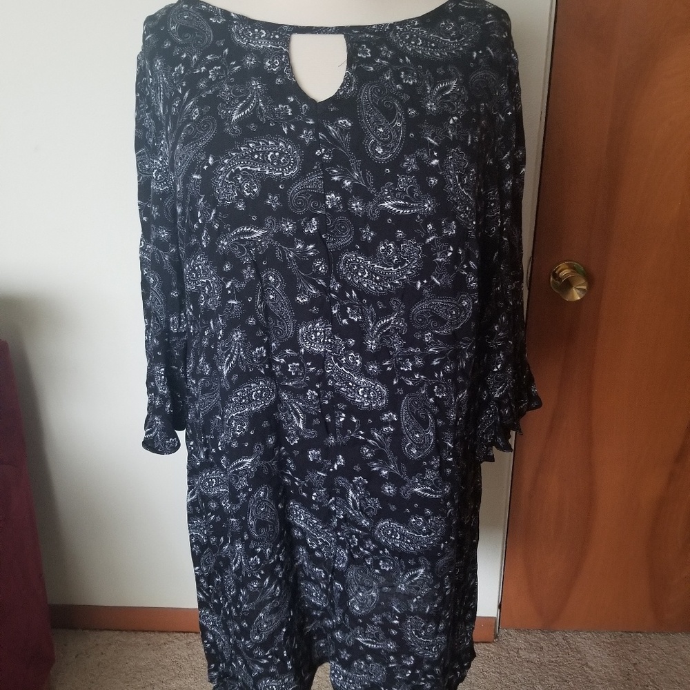 Black paisley dress